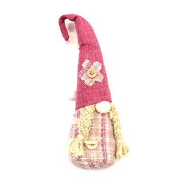 [T3612] Gnome vêtements à carreaux rose