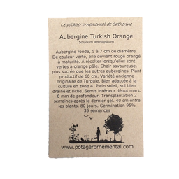 Semences aubergine Turkish orange