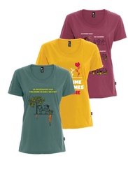 T-shirt en coton bio : Trio pour femme