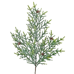 [MTX59689] Branche décorative: Branche de sapin enneigé