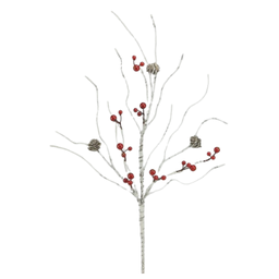 [XX2332] Branche décorative: Bouleau avec petits fruits