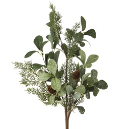 [F4106710] Branche décorative: Tige de cèdre et d'eucalyptus