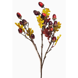 [111149] Branche décorative: Feuille d'automne et noisette
