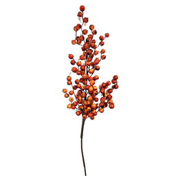 [214345] Branche décorative: Tige de baies orangées