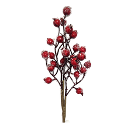 [XK1022] Branche décorative: Baies givrées