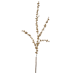 [69440] Branche décorative: Petites baies dorées