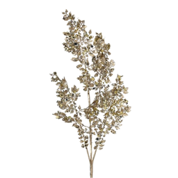 [MTX68560] Branche décorative: Tige de feuilles métalliques avec paillettes