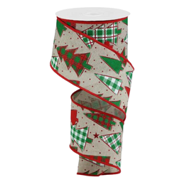[RGB105718] Ruban - Sapins colorés