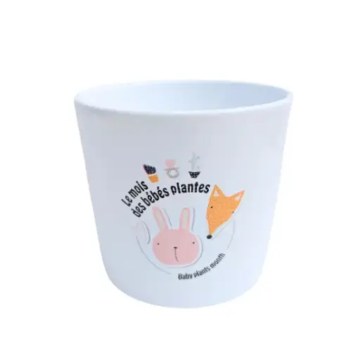 (BB plante 2026) (MODÈLE POT 2) Cache-pot "Le mois des bébés plantes" 