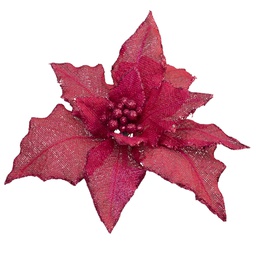 [XM-HA2485] Branche décorative: Poinsettia rouge