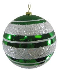 [XM-BA1285] Ornement: Boule verte avec brillants