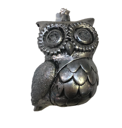 [XM-MS1309] Ornement : Hibou argent