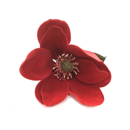 [MTX51903] Branche décorative - Magnolia rouge velours