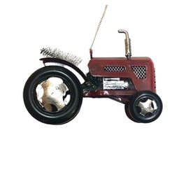 [77379] Ornement: Tracteur antique rouge